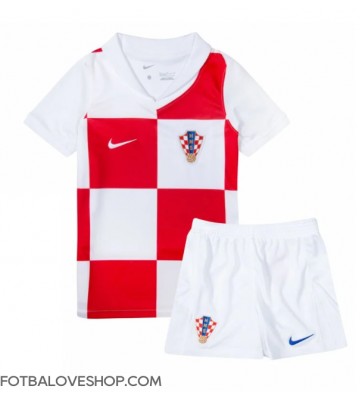 Chorvatsko Dětské Domácí Dres ME 2024 Krátký Rukáv (+ trenýrky)
